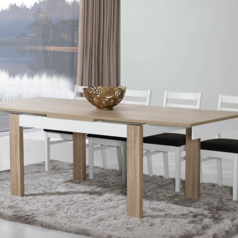 Most Recent Paris Natura Oak/white Dining Table Within Paris Dining Tables (Photo 12 of 20)