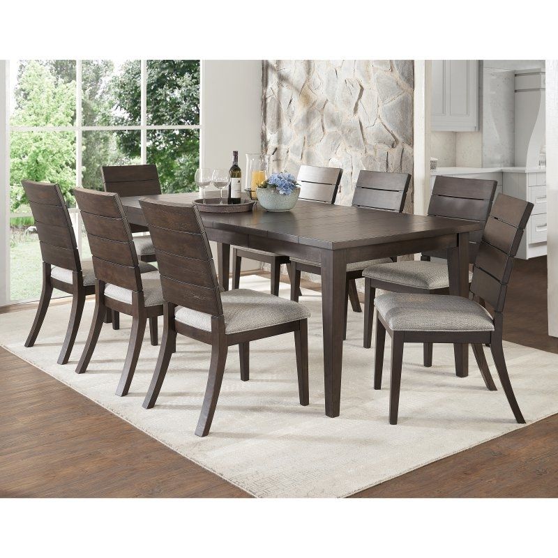Most Recent Steve Silver Co. Elora 9 Piece Contemporary Dining Set In 2018 Pertaining To Craftsman 9 Piece Extension Dining Sets With Uph Side Chairs (Photo 4 of 20)