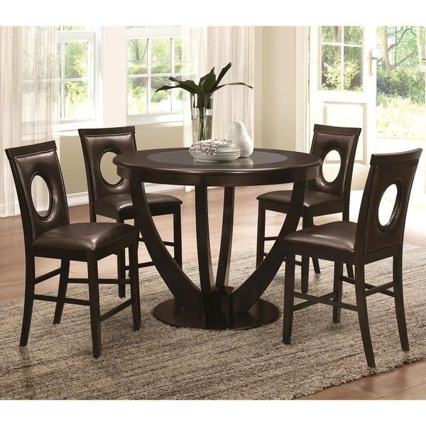 Most Recent Valencia 5 Piece Counter Sets With Counterstool Pertaining To Shop Valencia Casual 5 Piece Counter Height Dininig Set With Black (Photo 1 of 20)