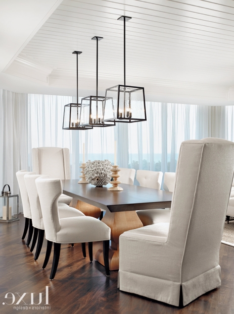 Most Recently Released In This Stunning Dining Room, Three Holly Hunt Light Fixtures Are Intended For Lights For Dining Tables (View 17 of 20)