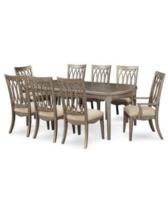 Most Recently Released Kelly Ripa Home Hayley 9 Pc. Dining Set (dining Table, 6 Side Chairs Inside Caira 7 Piece Rectangular Dining Sets With Diamond Back Side Chairs (Photo 8 of 20)