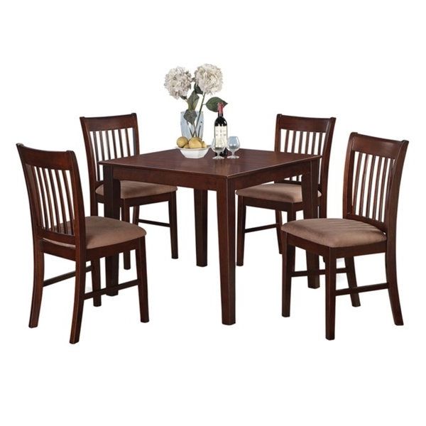 Most Recently Released Mahogany Dining Tables And 4 Chairs In Shop Mahogany Square Table And 4 Chairs 5 Piece Dining Set – Free (View 16 of 20)