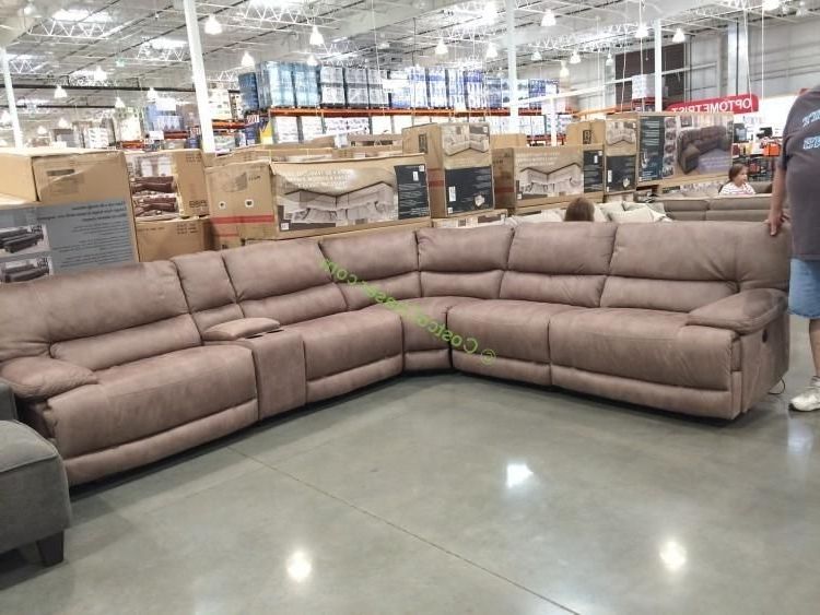 Most Recently Released Marcus Chocolate 6 Piece Sectionals With Power Headrest And Usb Regarding This Roomy Fabric Power Reclining Sectional Has Oversized Seat Width (Photo 11 of 15)