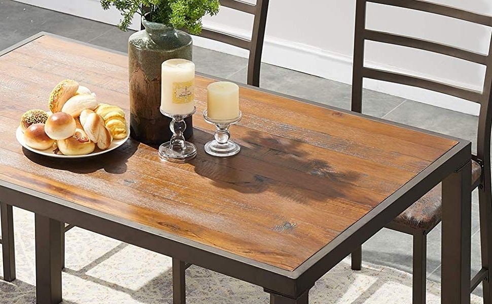Natural Wood & Recycled Elm 87 Inch Dining Tables Intended For Latest Amazon – O&k Furniture 48" Large Vintage Rectangular Dining (View 18 of 20)