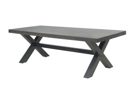 New York Dining Tables Regarding Well Known New York Industrial 2.4m Dark Grey Outdoor Poly Cement Dining Table (Photo 12 of 20)