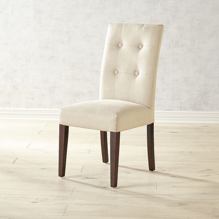 Newest Chandler Fabric Side Chair Pertaining To Combs 7 Piece Dining Sets With  Mindy Slipcovered Chairs (View 14 of 20)