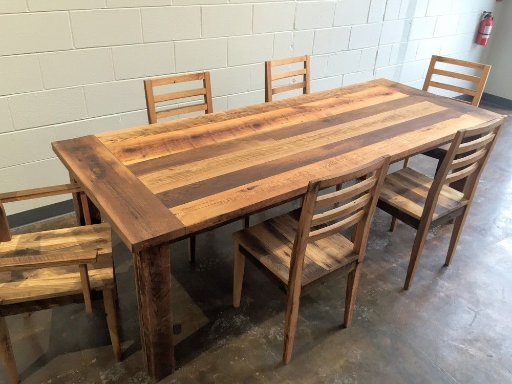 Newest Cheap Reclaimed Wood Dining Tables Throughout Awesome Rectangular Square Reclaimed Wood Dining Table Catherine M (Photo 7 of 20)