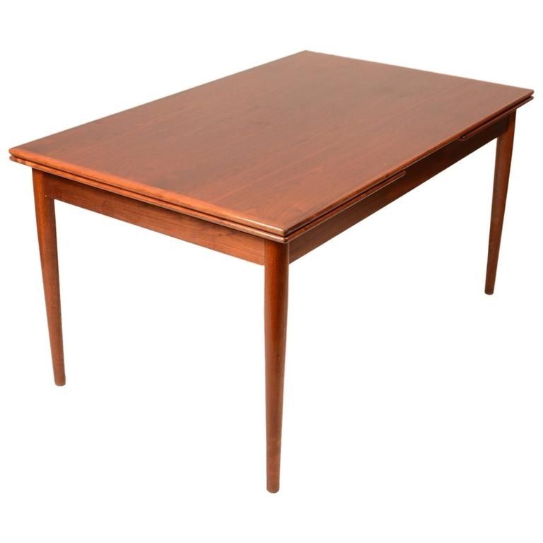 Newest Danish Dining Tables Throughout Danish Mid Century Modern Teak Draw Leaf Dining Table For Sale At (Photo 5 of 20)