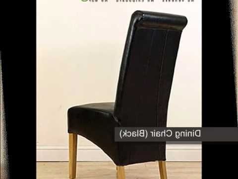 Newest High Back Leather Dining Chairs Pertaining To Montana Leather Dining Chair Black) – Youtube (Photo 19 of 20)
