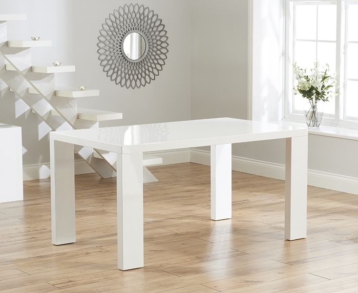 Newest High Gloss Dining Sets Pertaining To Buy Mark Harris Metz White High Gloss Dining Set – 120cm Rectangular (View 5 of 20)