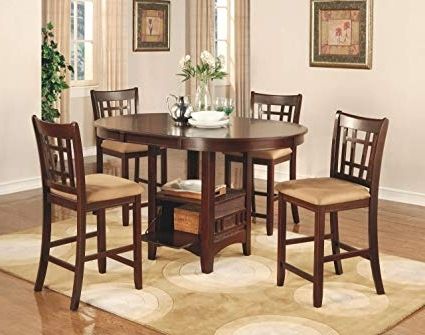 Newest Pierce 5 Piece Counter Sets Within Amazon – Coaster Lavon 5 Piece Counter Table And Chair Set In (View 4 of 20)