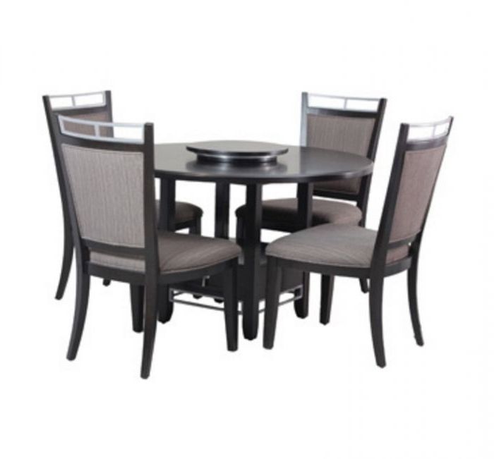 Newest Powell Caden 5 Piece Dining Set With Caden 5 Piece Round Dining Sets With Upholstered Side Chairs (View 8 of 20)