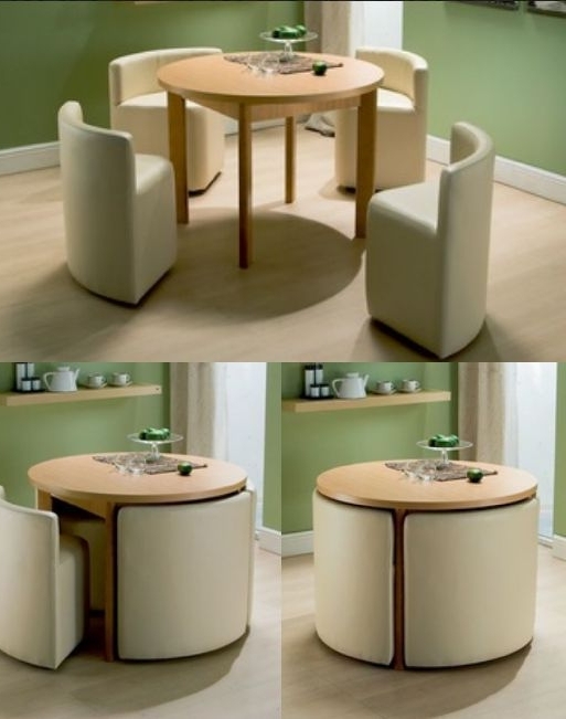 Newest Small Dining Tables And Chairs With Regard To Round Dining Table & Chairs For Small Homes (View 9 of 20)