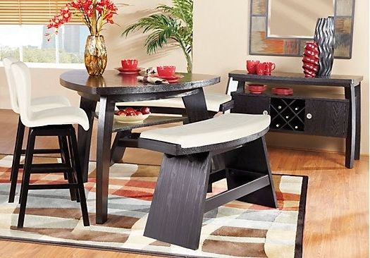 Noah Chocolate 4 Pc Bar Height Dining Room With Vanilla Barstools Intended For Favorite Noah Dining Tables (View 5 of 20)