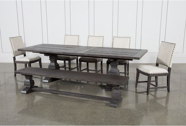 Norwood Rectangle Extension Dining Tables Regarding Preferred Norwood 7 Piece Rectangular Extension Dining Set With Bench & Uph (View 1 of 20)