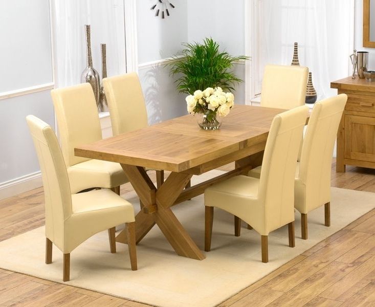 Oak Dining Set 6 Chairs Pertaining To Recent Chunky Solid Oak Dining Table And 6 Chairs – Go To (View 5 of 20)
