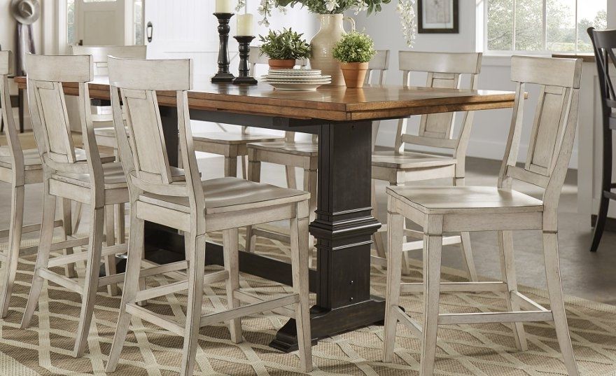 Featured Photo of The Best Wyatt 7 Piece Dining Sets with Celler Teal Chairs
