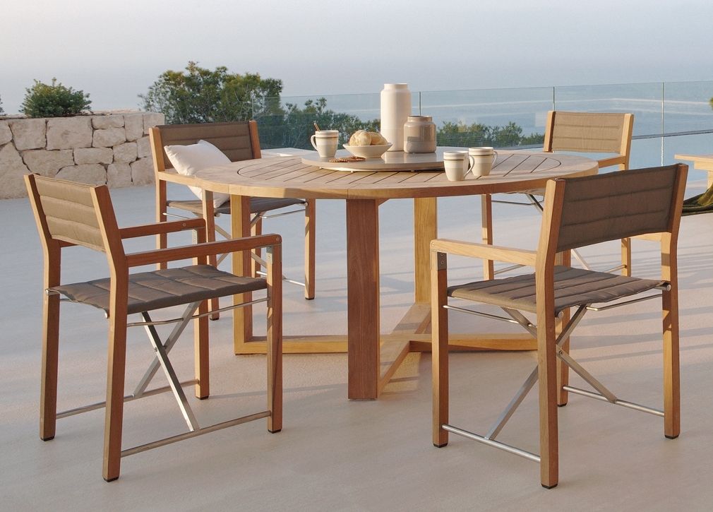 Outdoor Sienna Dining Tables Within Popular Modern Teak Batyline Outdoor Dining Oenthouse Balcony Luxury Patio (Photo 4 of 20)
