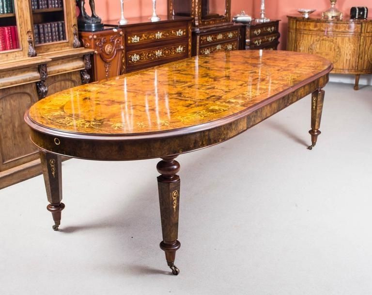 Oval Dining Tables For Sale Inside Most Popular Stunning Bespoke Handmade Burr Walnut 10ft Oval Marquetry Dining (View 5 of 20)