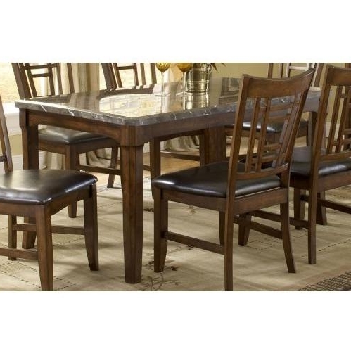 Patterson 6 Piece Dining Sets With Regard To Well Liked Hillsdale Patterson Rectangle Marble Top Dining Table – Dark Oak (View 9 of 20)