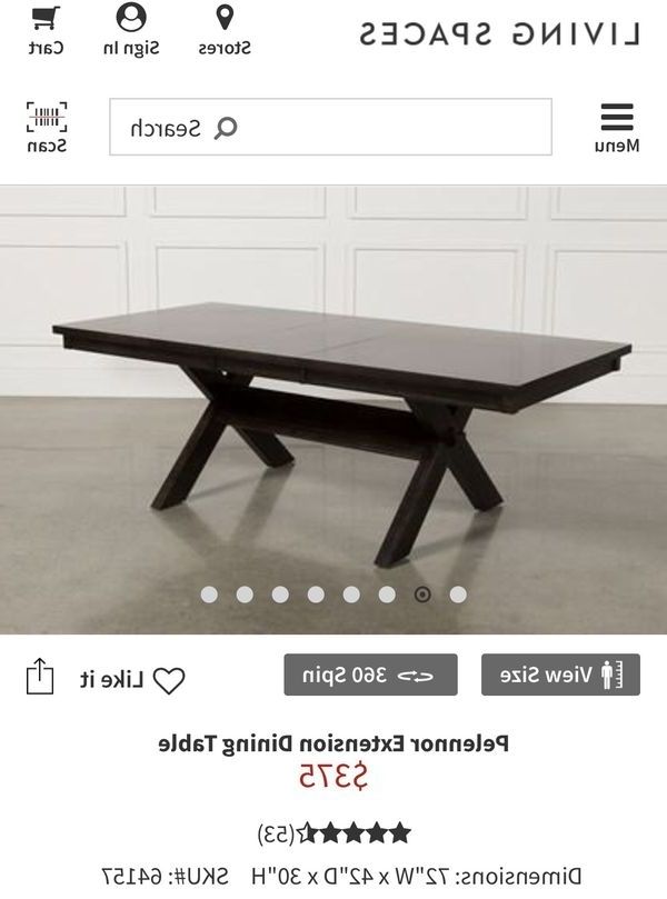 Pelennor Extension Dining Tables In Popular Dining Table From Living Spaces For Sale In Paramount, Ca – Offerup (View 16 of 20)