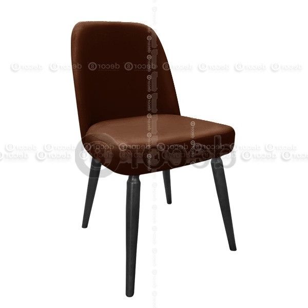Petra High Back Leather Dining Chair – Black Legs Pertaining To Dark Brown Leather Dining Chairs (Photo 19 of 20)