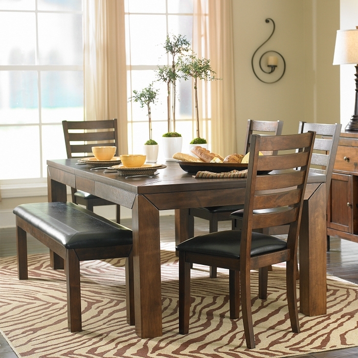 Popular Dining Table With Bench And Chairs Treenovation Kitchen Table Sets With Small Dining Tables And Bench Sets (View 6 of 20)