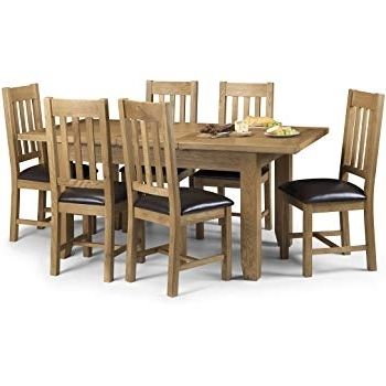 Popular Julian Bowen Astoria Oak Extending Dining Table Set, Light Oak Inside Light Oak Dining Tables And 6 Chairs (View 16 of 20)