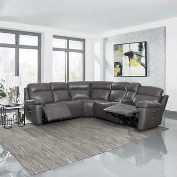 Popular Marcus Grey 6 Piece Sectionals With  Power Headrest & Usb Regarding Atticus 3 Piece Top Grain Leather Sectional With Power Recline (Photo 15 of 15)