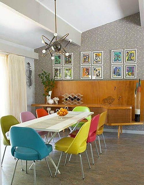 Preferred 11. Different Colour Mismatched Chairs Barletto Clear Glass Dining Table With Regard To Colourful Dining Tables And Chairs (Photo 18 of 20)