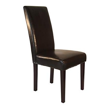 Preferred Amazon: Monsoon Pacific Villa Faux Leather Dining Chairs, Brown With Regard To Brown Leather Dining Chairs (View 3 of 20)