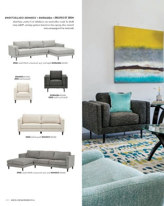 Preferred Aquarius Light Grey 2 Piece Sectionals With Raf Chaise Pertaining To Living Spaces – Spring 2018 – Aquarius Light Grey 2 Piece Sectional (View 4 of 15)