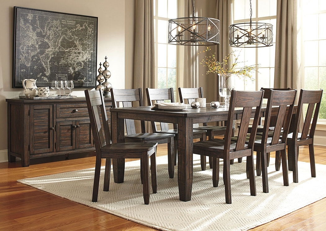 Preferred Craftsman 7 Piece Rectangle Extension Dining Sets With Uph Side Chairs Inside Alliance Furniture Usa Trudell Golden Brown Rectangular Dining Room (View 12 of 20)