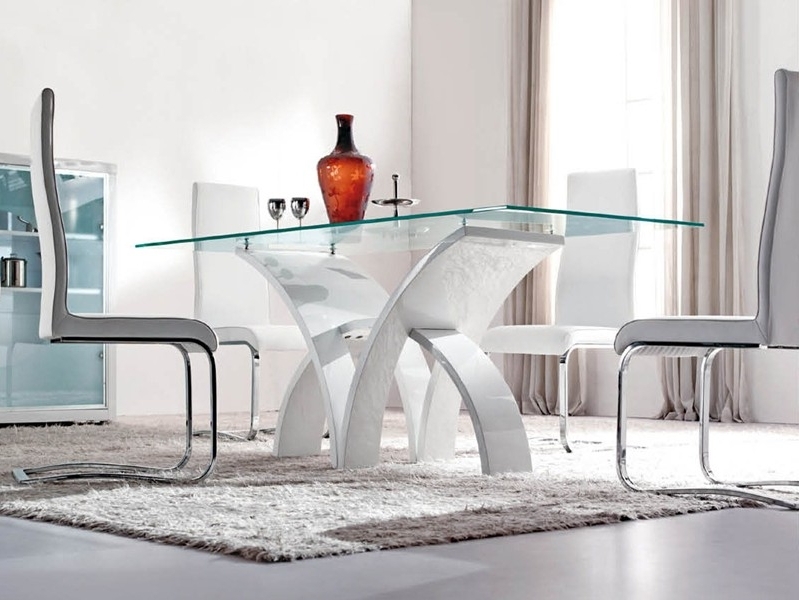 Preferred Glass Dining Tables Sets Throughout Modern Dining Room Furniture, Glass Dining Tables, Bar Tables And (Photo 13 of 20)