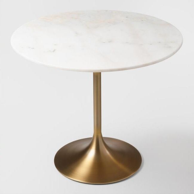 Preferred Gold And Marble Leilani Tulip Dining Table World Market Regarding For Market Dining Tables (View 13 of 20)