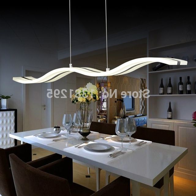 Preferred Lighting For Dining Tables In Led Pendant Lights Modern Design Kitchen Acrylic Suspension Hanging (Photo 17 of 20)