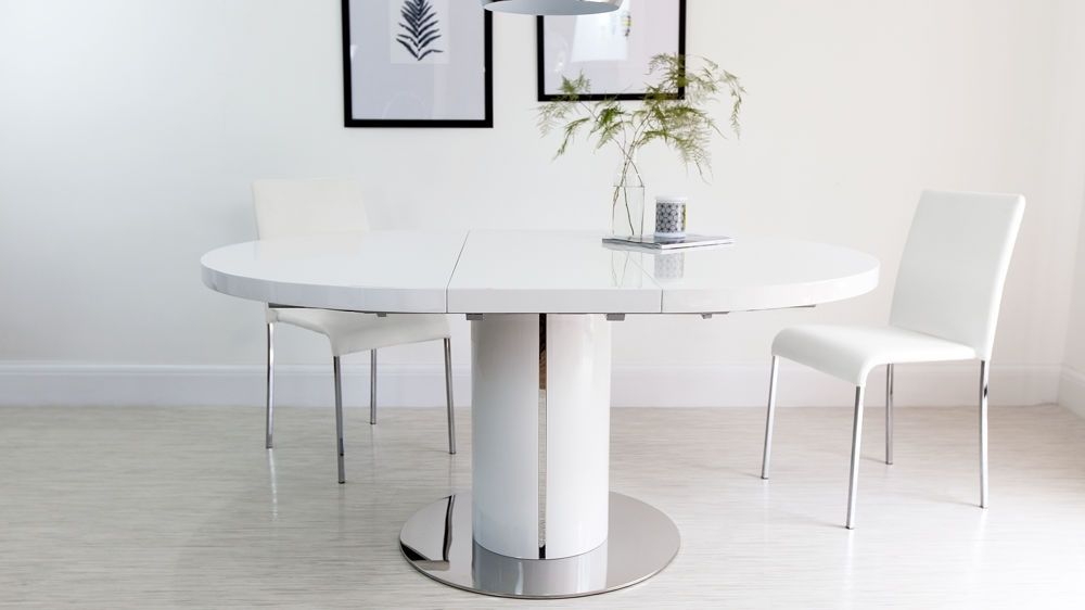 Preferred Round White Dining Tables With Round White Gloss Extending Dining Table (Photo 1 of 20)