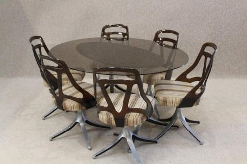 Preferred Smoked Glass Dining Tables And Chairs With Regard To Antiques Atlas – Retro Dining Table And Chairs (View 4 of 20)