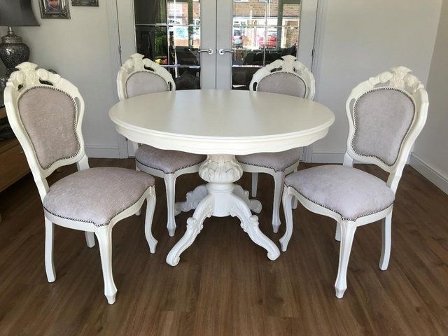 Preloved Intended For Recent Shabby Chic Cream Dining Tables And Chairs (Photo 13 of 20)