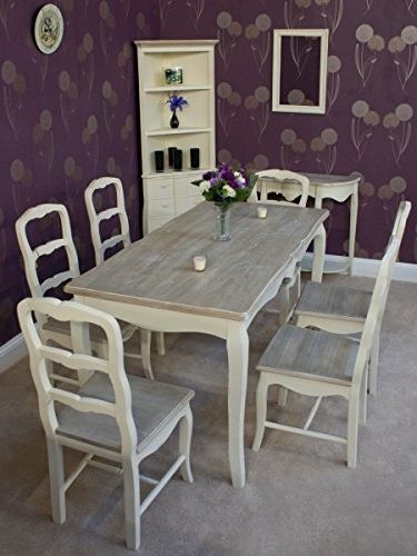 Recent French Chic Dining Tables Regarding Classic Casamore Devon Rectangular Dining Table And 6 Dining Chairs (View 18 of 20)