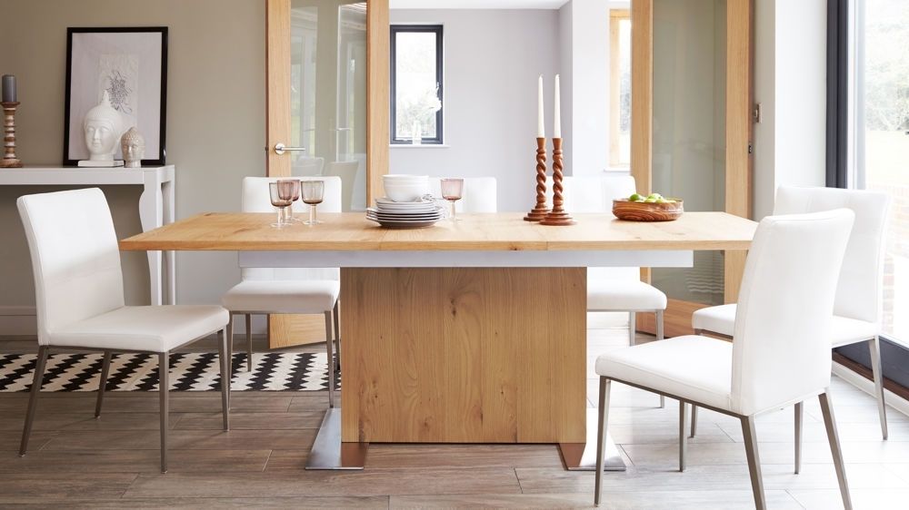 Recent Oak Extending Dining Tables And Chairs Throughout Oak Extending Dining Table And Chair Set (View 5 of 20)