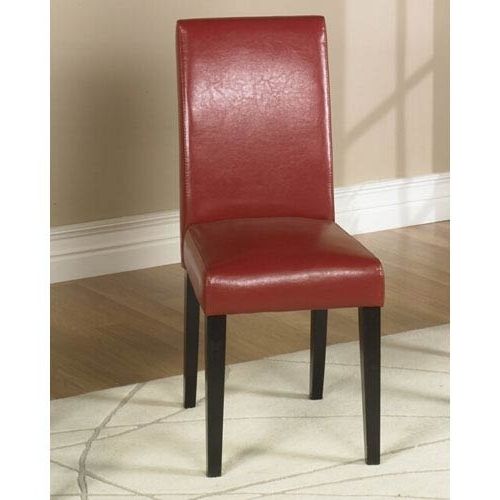 Red Leather Dining Chairs For Well Known Red Leather Dining Chairs (View 11 of 20)