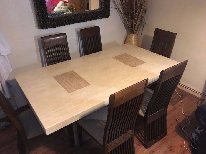 Scs Dining Tables Regarding Most Current 8. Grand Ivory Solid Marble Dining Table With Six Chairs From Scs On (Photo 17 of 20)