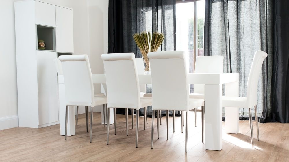 Featured Photo of 2024 Latest White Dining Tables 8 Seater