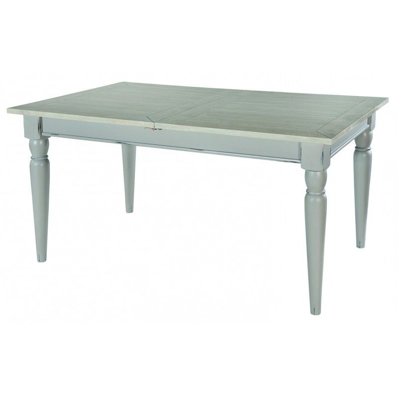 Shabby Chic Grey / Ivory Extending Dining Table (View 11 of 20)