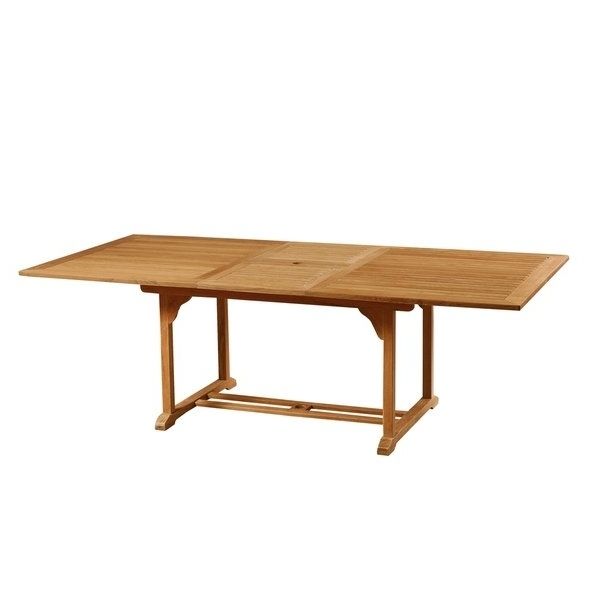 Shop Dalton Outdoor Teak Extending Dining Table – Free Shipping In Current Extending Outdoor Dining Tables (View 18 of 20)