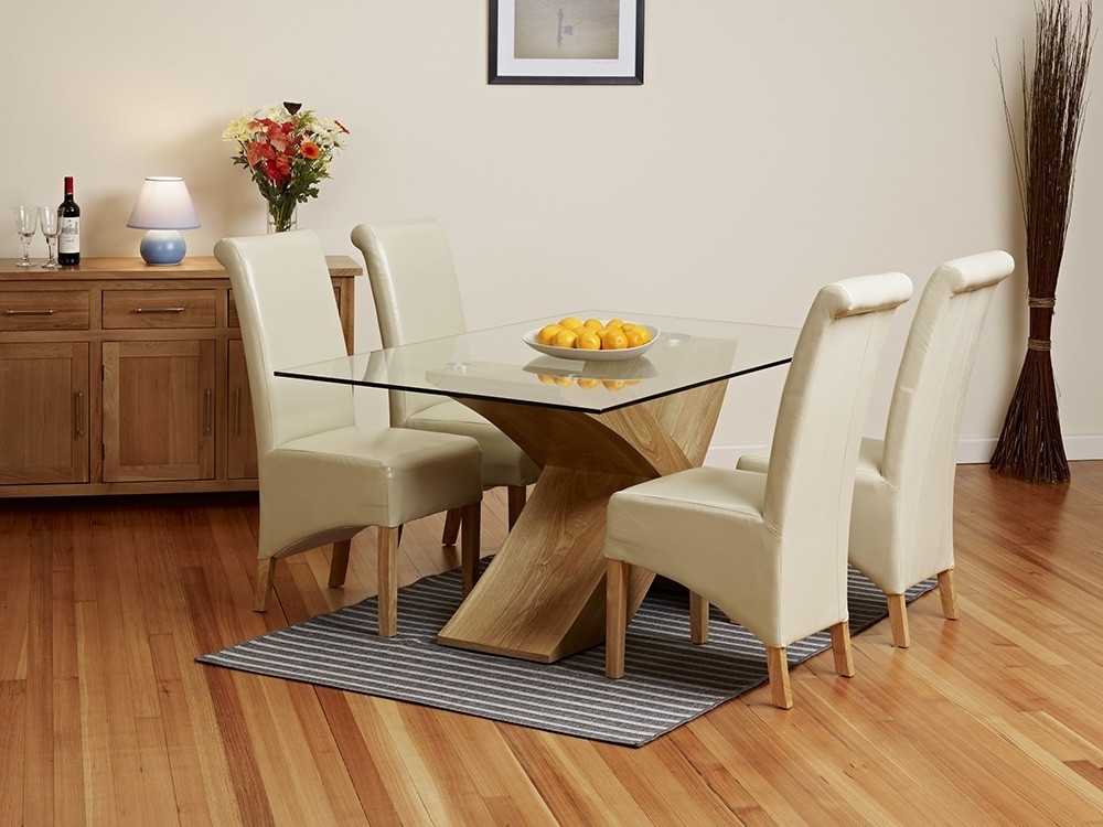 Small Glass Top Dining Room Tables – Glass Top Dining Room Tables With Most Current Oak And Glass Dining Tables And Chairs (View 17 of 20)