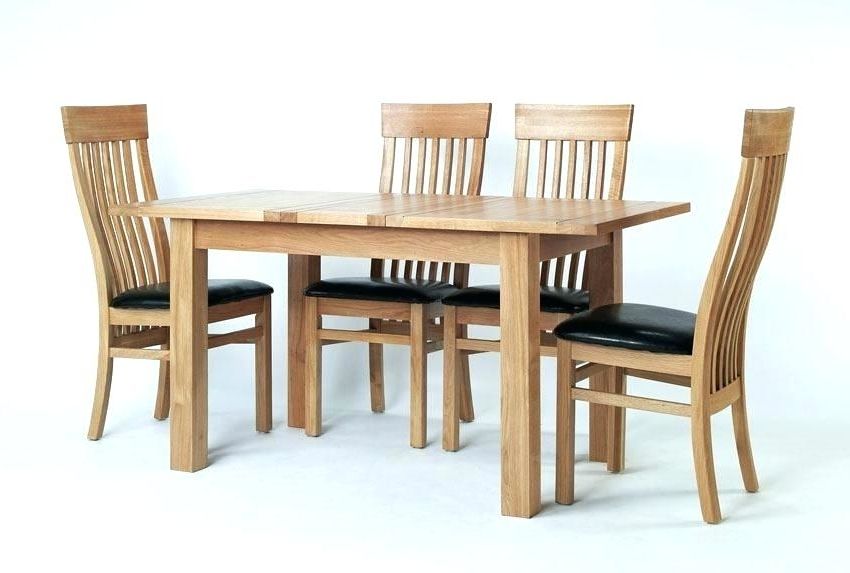 Small Oak Extending Dining Table And 4 Chairs Kitchen Room Design With Regard To Recent Small Extending Dining Tables And Chairs (Photo 12 of 20)