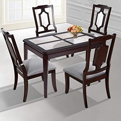Solid Marble Dining Tables Within 2018 Amazon – Sleeplace Svc30tb03d 44" Natural Marble Dining Table (View 13 of 20)