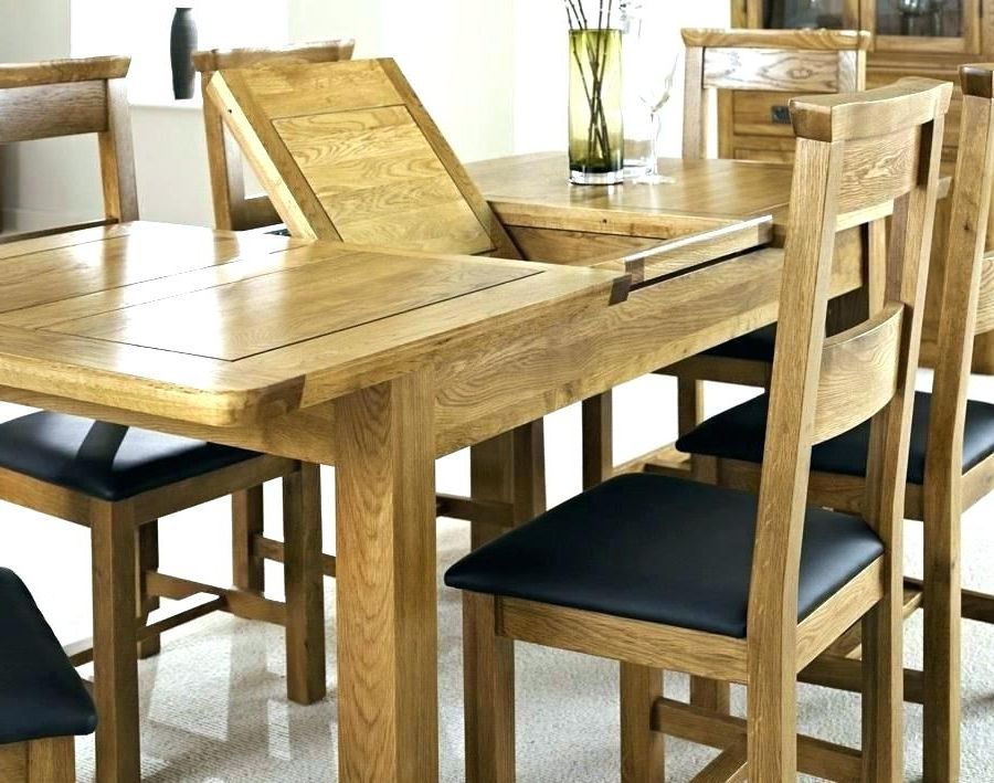 Solid Oak Table With 6 Chairs – Zinglog For Newest Extending Solid Oak Dining Tables (View 12 of 20)